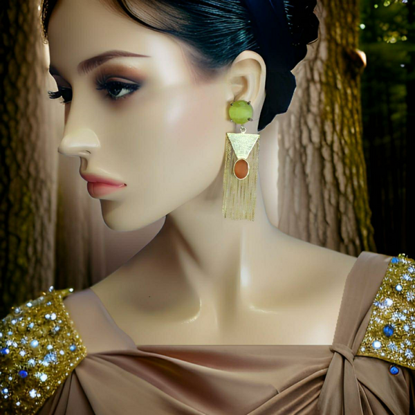 Long dressy earrings on sale