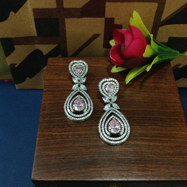 Queenly Divine Magenta Pink Crystal Earrings