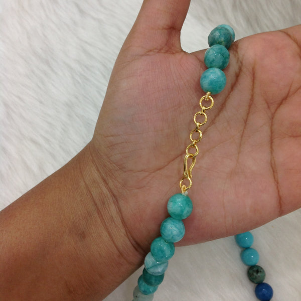 Splendid Shades of Blue Gemstones Necklace