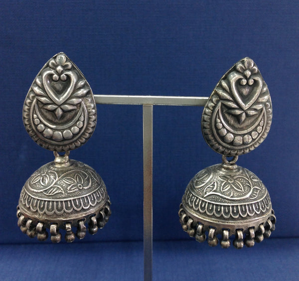 Silver Siren Jhumka Earrings