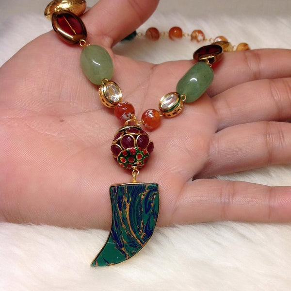 Allurement of Multicolour Gemstone Necklace