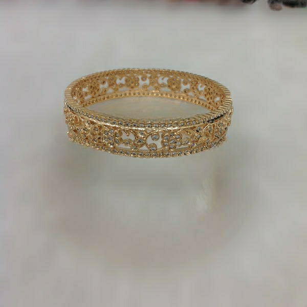 Golden and Cubic Zirconia Single Bangle