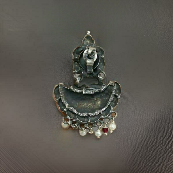 Vintage Silver Oxidized Drop Earrings
