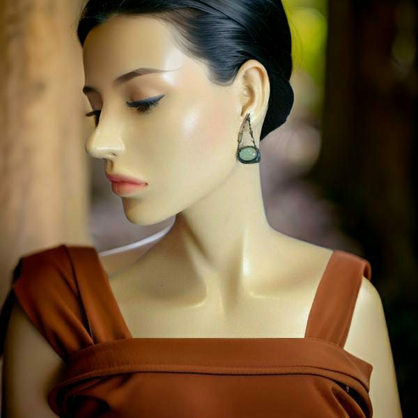 Marvelous Olive Green Aventurine Earrings