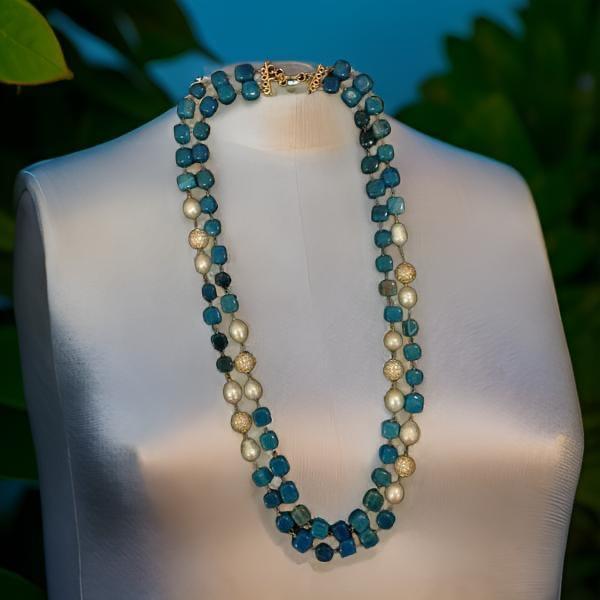 Blue and Gemstone Necklace