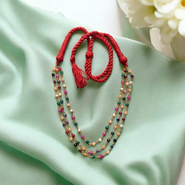 Fete Multihues Gemstone Threaded Necklace