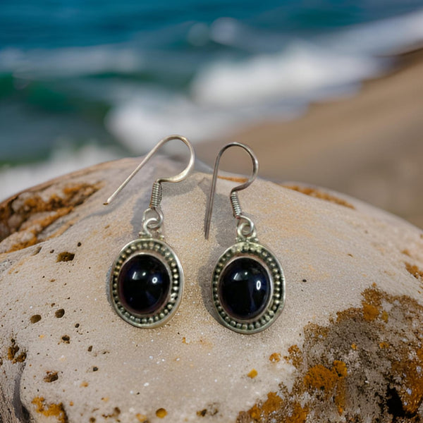 Amethyst Silver Drop Earrings