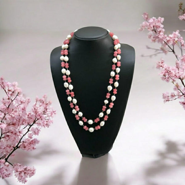 Amaranth Freshwater Pearls Necklace Set