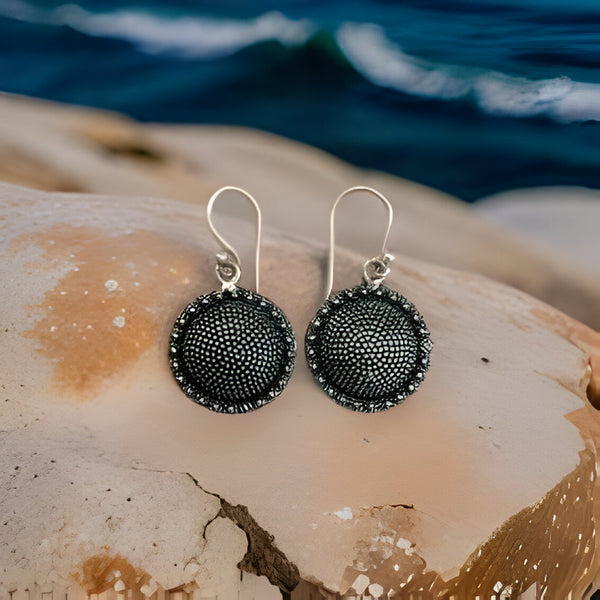 Ethnic Silver Dangler Earrings