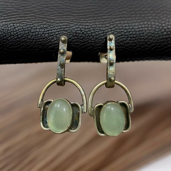 Delicious Candy of Olive Green Aventurine Earrings