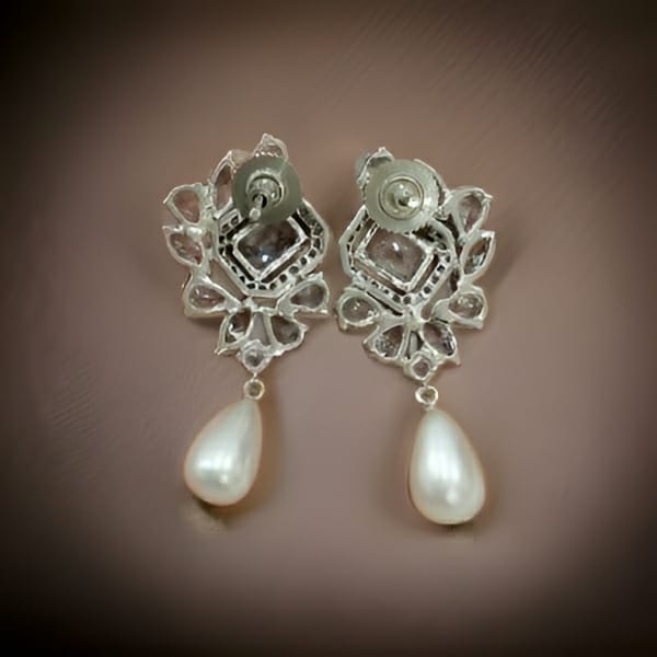 Porcelain White Cubic Zirconia Earring