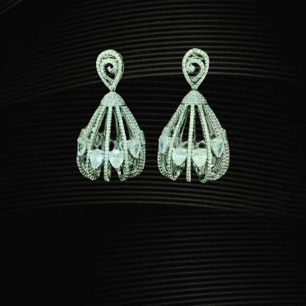 Sparkly dangly cage Long Earrings