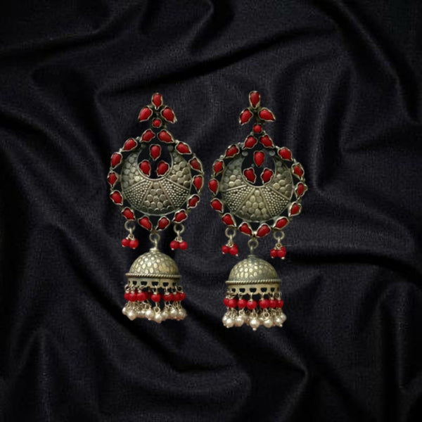 Versatile Long Silver Jhumka Long Earrings