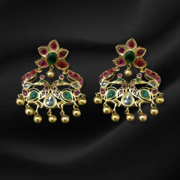Peacock Chandbaali Drop Earrings