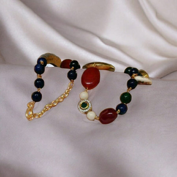 Enchantment of Green Blue Red and White Necklace Set