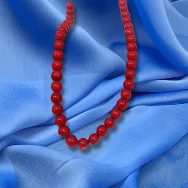 Delightful Candy Red and Aquamarine Green Necklace