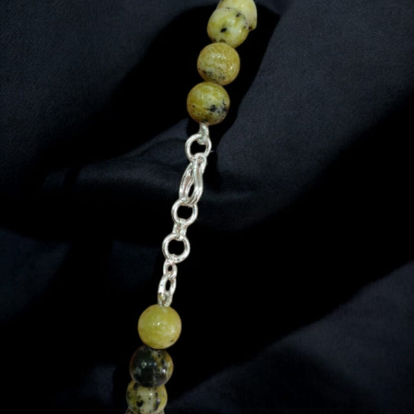 Splendid Lemon Yellow Gemstones With Silver Pendant Necklace