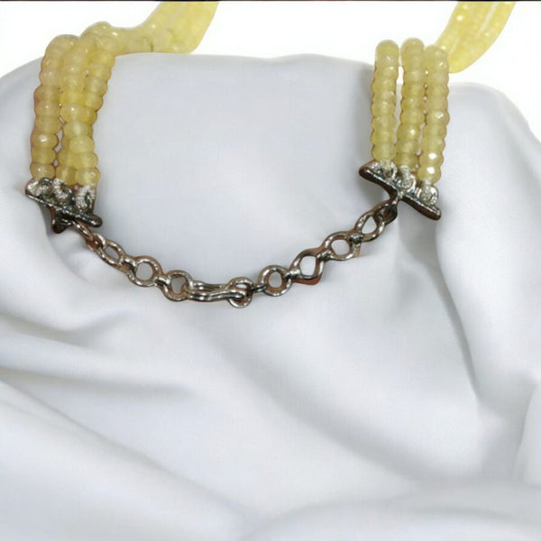 Yellow Necklace Baroque Pendant