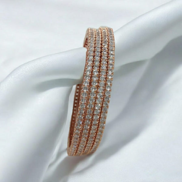 Exquisite Rose Gold & Crystal Bangles
