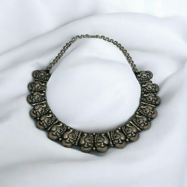Silver Peacock Beautiful Choker Necklace