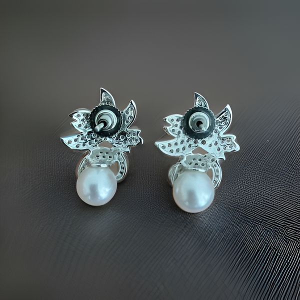 Divine Cubic Zircon with Pearl Earrings
