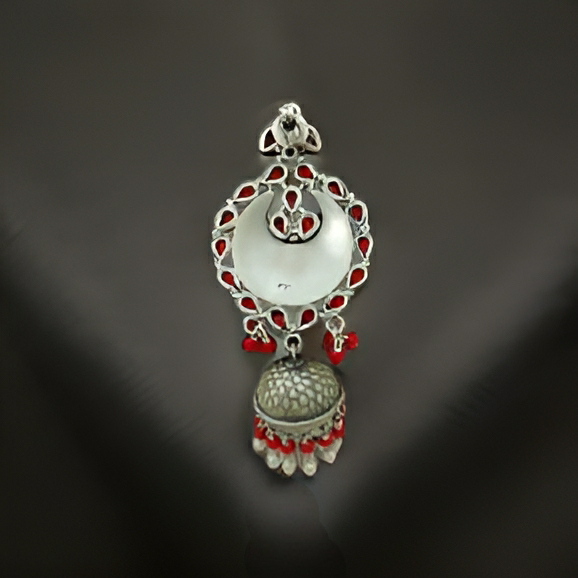 Versatile Long Silver Jhumka Long Earrings