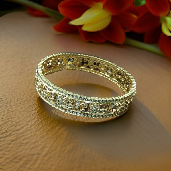 Golden and Cubic Zirconia Single Bangle