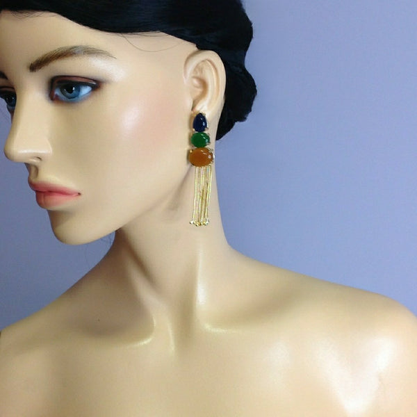 Earthy Enchantress Long Earrings