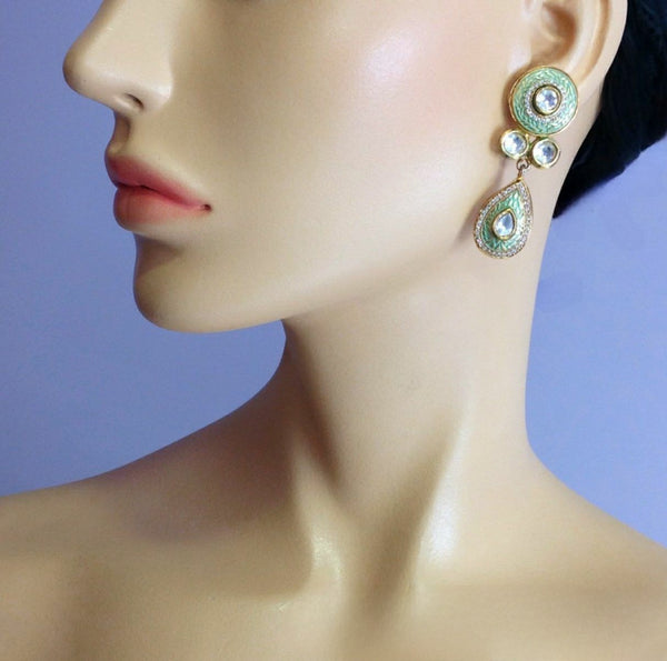 Breathtaking Pastel Green Dangler Earrings