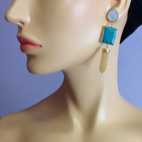 Alluring Green Caramel Dangler Earrings