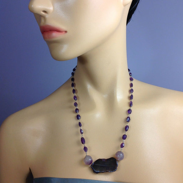 Mystical Amethyst Statement Necklace