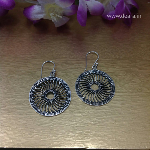 Silver Wheel Earrings