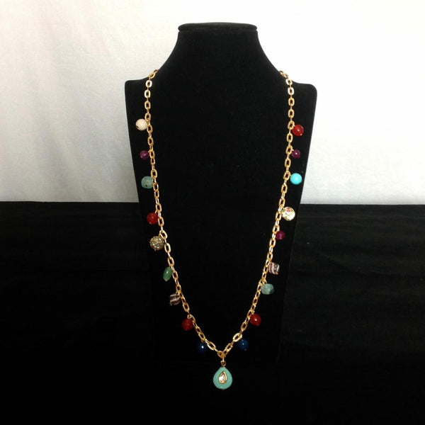 Multicolored Gemstone Chain Necklace