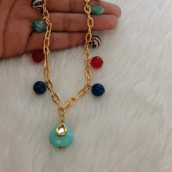 Multicolored Gemstone Chain Necklace