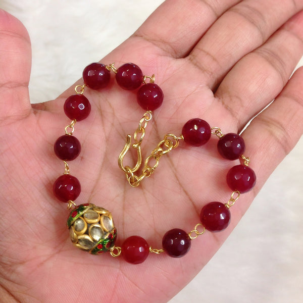 Marvelous Magenta and Kundan Bracelet