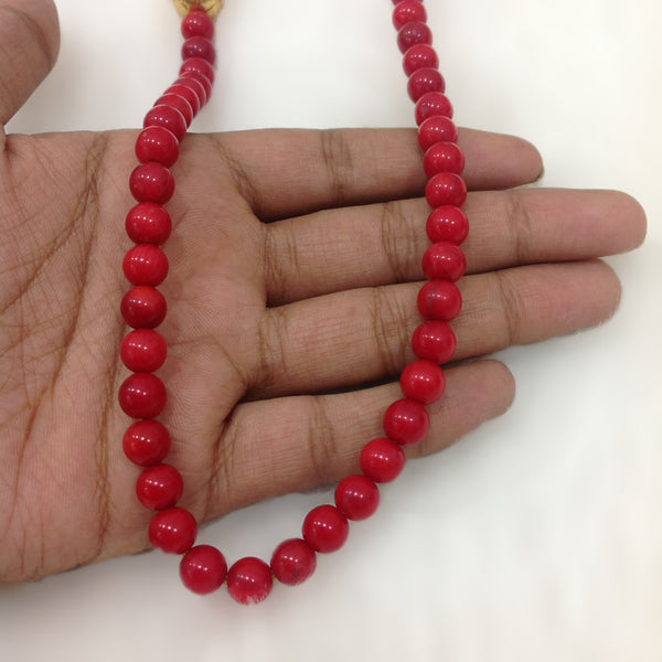 Delightful Candy Red and Aquamarine Green Necklace