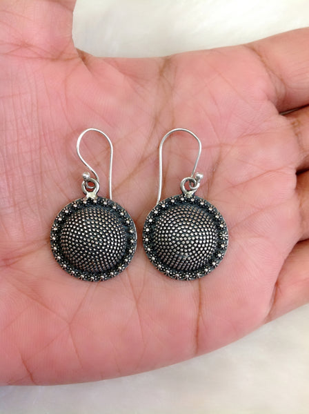 Ethnic Silver Dangler Earrings