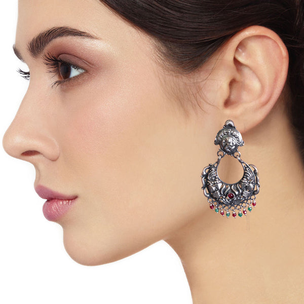 Silver Desire Chandbali Earrings