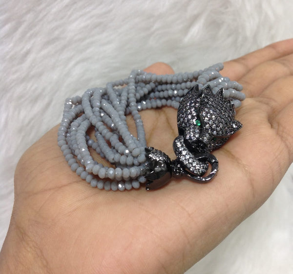 Glorious Grey Crystal Bracelet