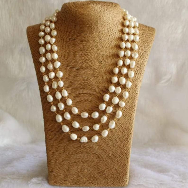Beauticious Three Stranded Pearls Necklace