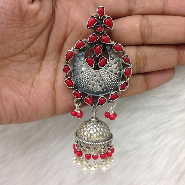 Versatile Long Silver Jhumka Long Earrings