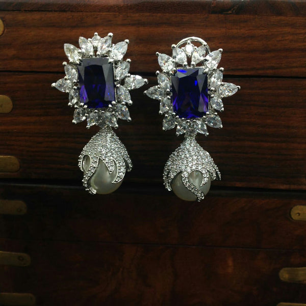 Crystalline White Purple Plum Earrings