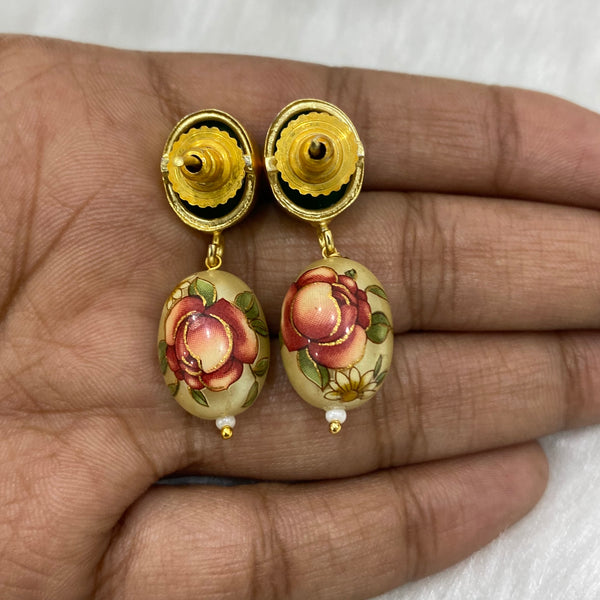 Carnelian Hand-painted Carved Necklace Set