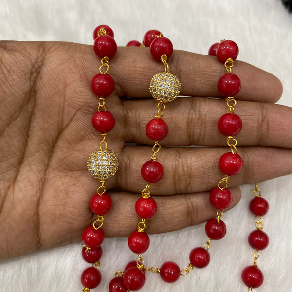 Red and Turquoise Necklace Set