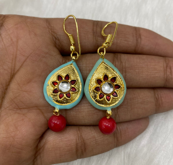 Red and Turquoise Necklace Set