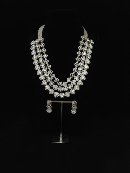 3 Stranded Clear Crystal Necklace Set