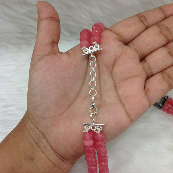 Ruby Pink Two-stranded Necklace