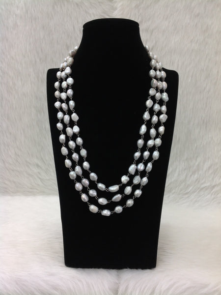 Vintage Multi Strand Set Necklace & Bracelet Genuine Freshwater Pearls 14K  Clasp | eBay