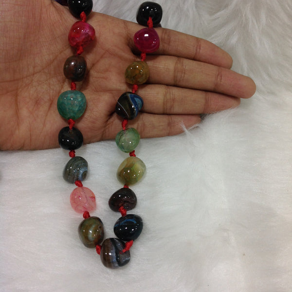 Multicolor Versatile Natural Agate Stone Necklace