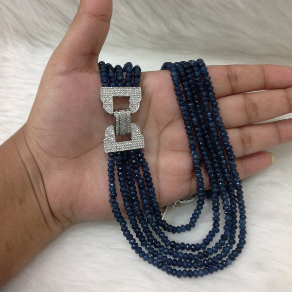 Oceanic Blue 5 Stranded Necklace